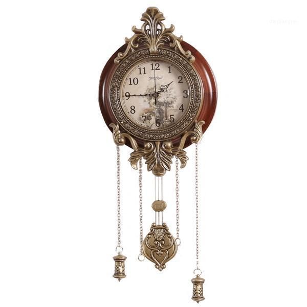 

creative pendulum wall clock classical solid wood silent wall watch vintage large bedroom zegar scienny home decor eb50wc1