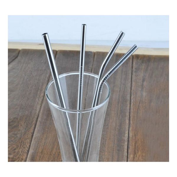 

drinking straws eco-friendly straight metal drinking straw stainless steel reusable straws for beer fruit jlltmc yummy_shop