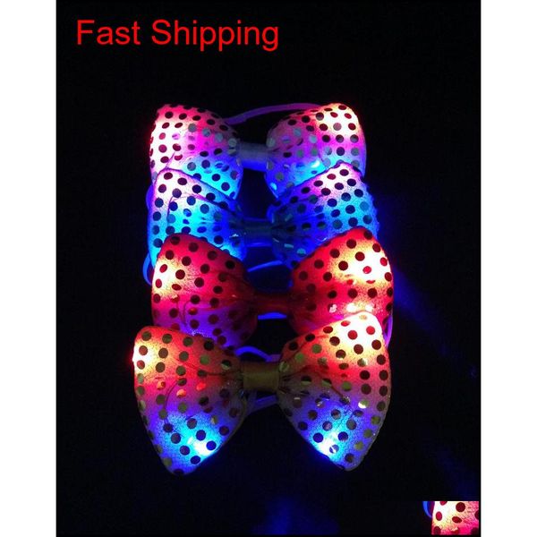 

children's sequins led tie lighting tie tie shiny party gift christmas halloween club bar st qylcda homes2007, Black;gray