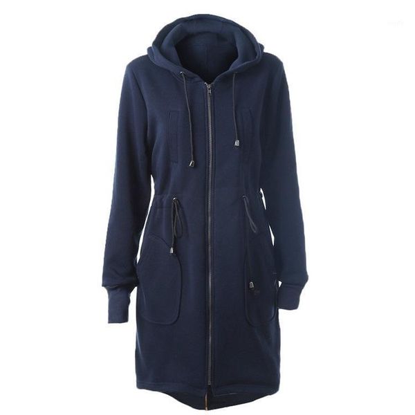 

autumn winter women casual trench fashion long sleeves hooded trench slim irregular solid color long coat1, Tan;black