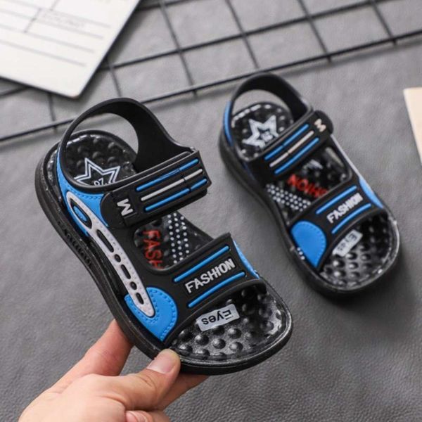 

2020 school special new middle price boys' sandals summer students' children's sho soft sole, Black;red