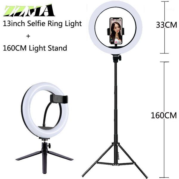 

Video Light Dimmable Selfie LED Ring Light USB Ring Lamp Large Photography Rim With Tripod Stand For Makeup TikTok Youtube1