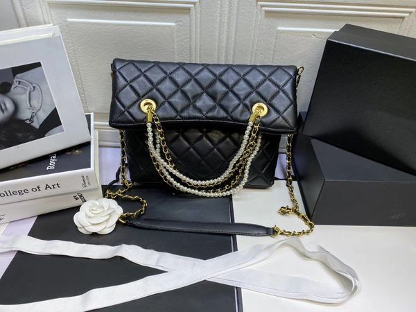 

french fashion leather women bags autumn winter new pearl chain handbags large capacity shopping bags outdoor leisure shoulder bags underarm