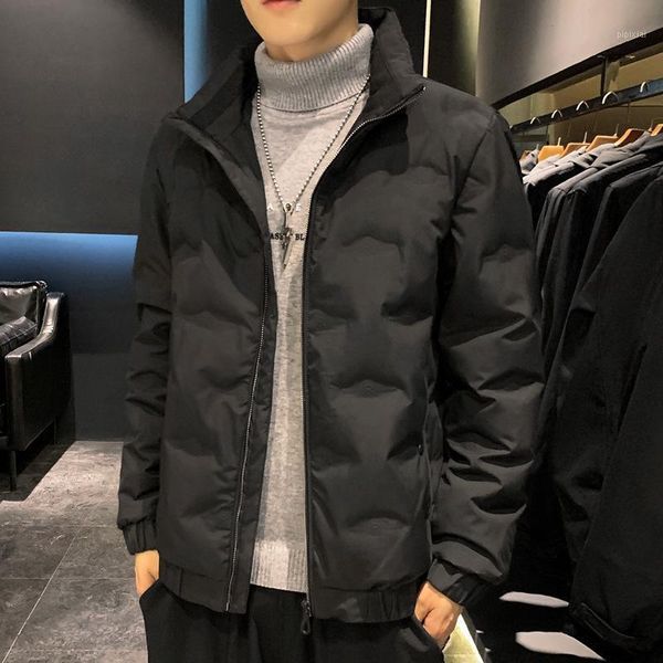 

80 white duck down winter men's down suit korean casual warm jacket light thin men's jacket men1, Black