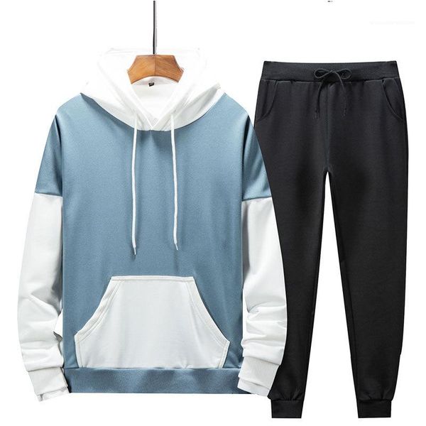 

sleeve hooded hoodies and sports pants chinese style men basketball clothes plus size tracksuits mens designer batwing, Gray