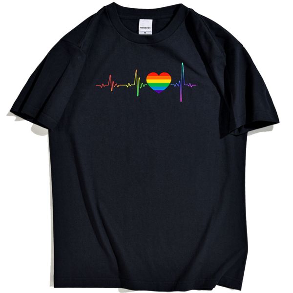 

simple interesting pattern male ecg beating heart streetwear for brand trend thin section sport hooded sweatshirt hoodie t shirt