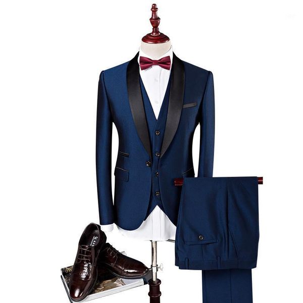 

mens navy suits wedding groom plus 3 pieces( jacket+vest+pant) slim fit casual blazer male smoking masculino1, White;black