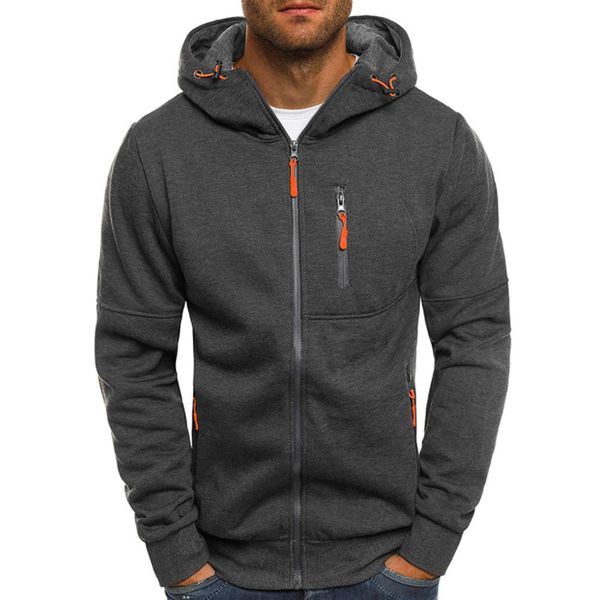 

2020 fashion hoodies men brand personality zipper hooded sweatshirt male hoody tracksuit hip hop autumn winter hoodie mens y0111, Black