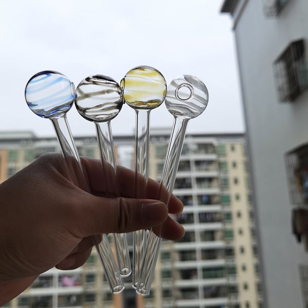 Tubo de queimador de óleo de vidro Pyrex 6.3 polegadas Comprimento 30mm de diâmetro Tubo colorido de queimadores de óleo OD 10mm com camuflagem para tabaco seco erva fumar cachimbos atacado