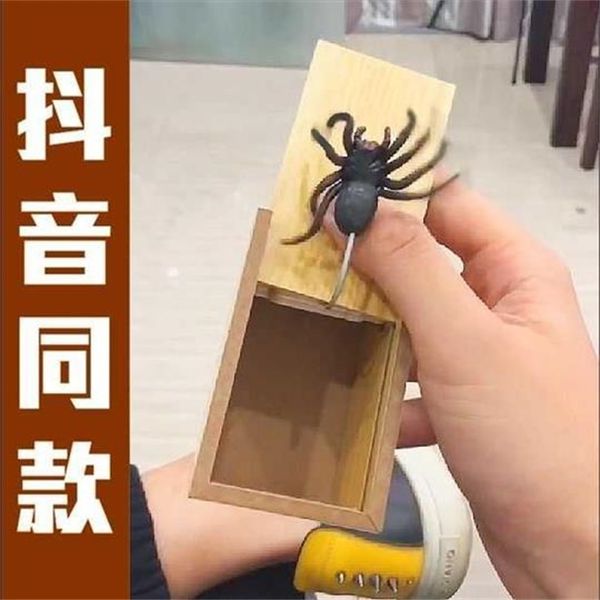 

prank durable toys table sand sculpture creative bounce girls interactive lovers wooden box spider cheap