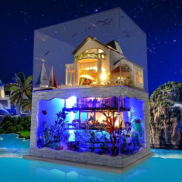 

new furniture diy doll house wodden miniatura doll houses furniture kit diy puzzle assemble dollhouse toys for christmas gift y200413