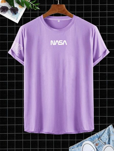 

men letter graphic short sleeve tee 49ry#, White;black