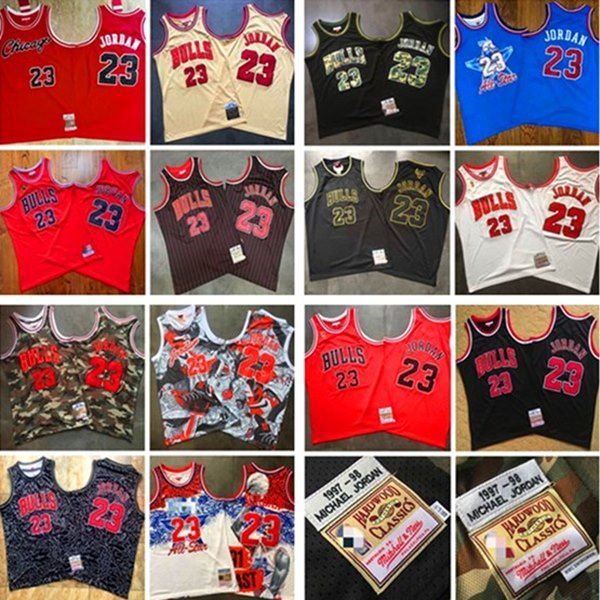 

мужчины ретро чикаго быки майкл 23 мдж джерси mitchell ness прошитой 1995/96 1996/97 1997/98 classics игрока баскетбольное, Black;red