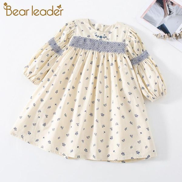 

girl's dresses bear leader girls princess dress spring children flowers clothing baby party costumes toddler floral pleat vestidos, Red;yellow