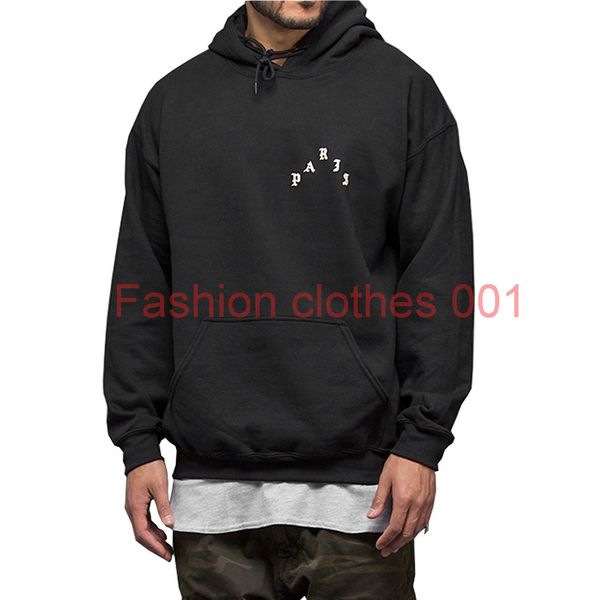 

wholesale- new hooded male streetwear 340 hip hop long kangaroo hoodies men outerwear clothing pablo hoodie, Black