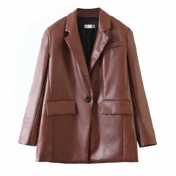 

women's leather & faux xjrhxjr women brown blazer female long sleeve elegant jacket ladies casual suits, Black