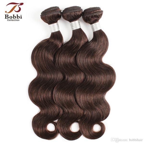 

#2 dark brown body wave human hair bundles brazilian virgin remy human hair extensions 3 or 4 bundles 12-24 inch wholesale, Black