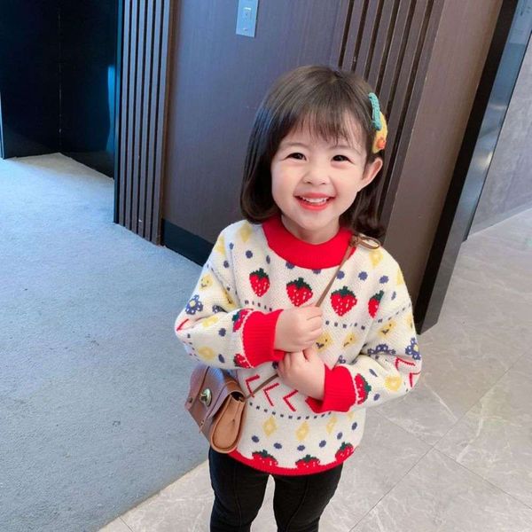 

plush sweater winter baby christmas girls' pullover wtern sle warm children's long sve bottom coat, Blue