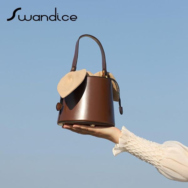 

niche vintage drawstring barrel box bucket bow tie handbags crossbody messenger shoulder bags 2020 women female pouches bowknot