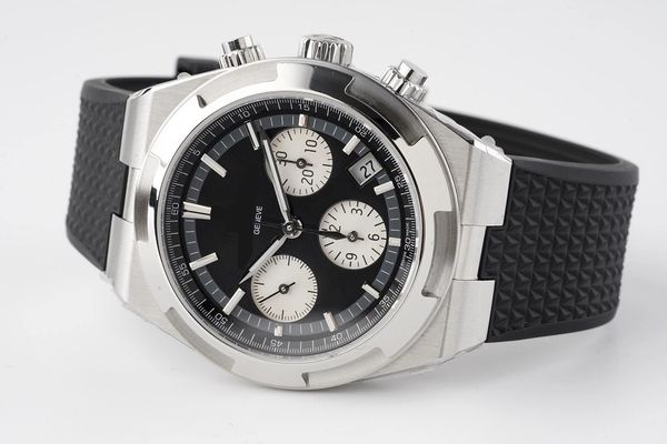 

42mm men watch mens wristwatch sapphire waterproof 5500v chronograph stainless steel case bracelet automatic movement chrono watches, Slivery;brown