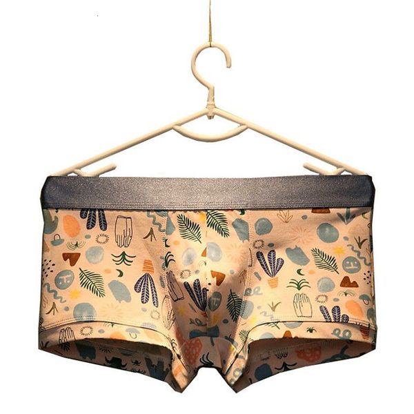 

youth boxer men cartoon print men's panties street fashion mens underwear cotton underpants male mid-waist boxers for boy