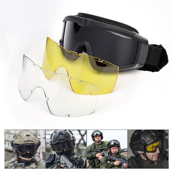 

military airsoft tactical goggles shooting glasses motorcycle windproof wargame goggles car