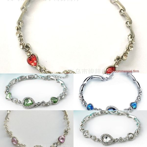 

ccuoc heart of the constellation braceletcryst braceletcrystal braceletclassic lovers of austrian heart jewelry the sea constellation bracel, Golden;silver
