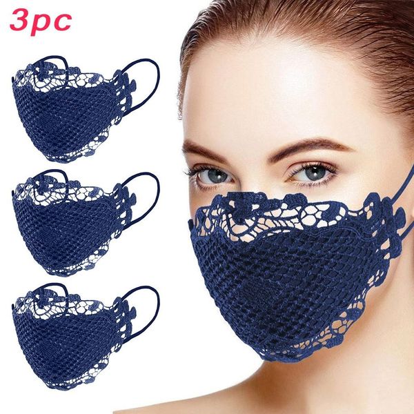 

3шк нежный кружевной маске щедрость лица-маска для лица хэллоуин косплей маска для зародышей защитить маскарас mascarillas mascherine scarf