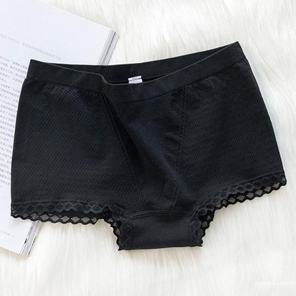 

women's panties lace edge underwear cotton women lingerie female breathable briefs, Black;pink