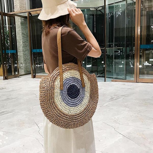 

big bags for women 2020 new straw woven temperament woman casual style shoulder bag shopping beach bag summer stylish bolso
