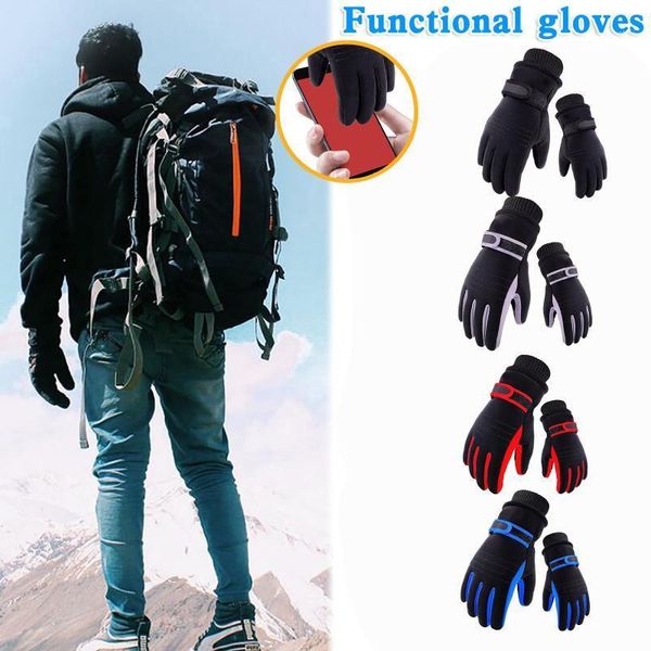 

ski gloves winter plus velvet to keep warm wind and cold sports game touch screen outdoor cycling skiing for men1