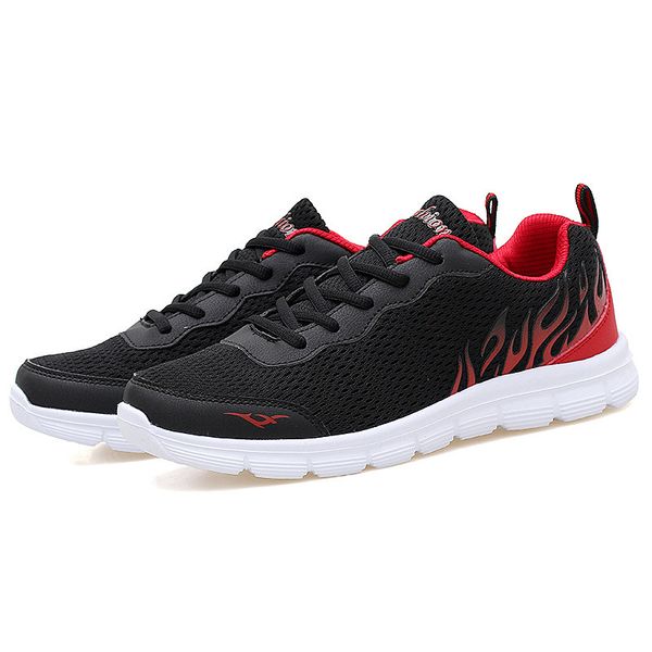 

mens sports summer run shoes lightweight low mesh breathable athletic outdoor walking jogging for sneakers, Black;brown