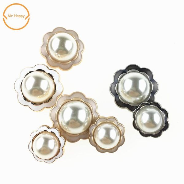 

2pcs lot fashion decorative pearl buttons flower shape sewing buttons for coat jacket sweater garment accessories diy wmtboc xhhair