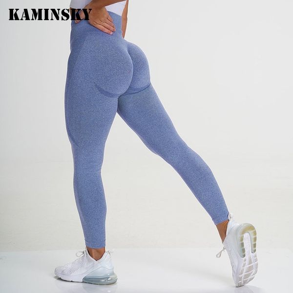 

kaminsky fitness push up legging women gym seamless training leggings casual workout high waist leggins women high elastic pants 201109, Black