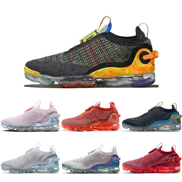 

36-45 fk running shoes for men women dark grey deep royal blue pure platinum team red mesh knitting mens trainers sports sneakers