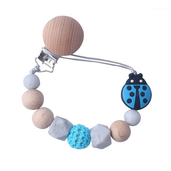 

pacifiers# baby teether silicone pacifier clips chain holder shower gift1