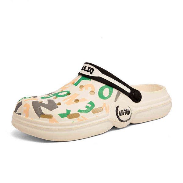 

summer couple sandals men's cave shoes home trend wear beach casual men and women, Black