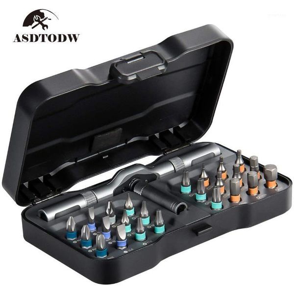 

25 pcs screwdriver set ratchet wrench screw driver kit s2 magnetic bits tools set diy household repair tools1