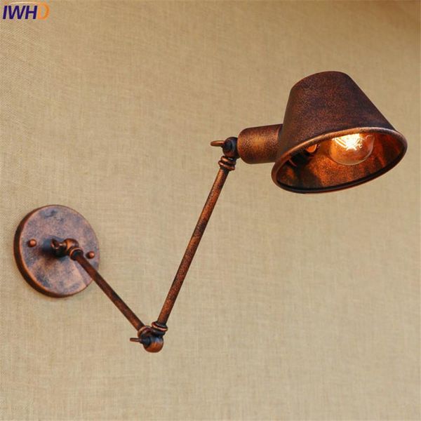 

wall lamp iwhd rustic swing long arm vintage led dinning room edison retro industrial light fixtures arandela