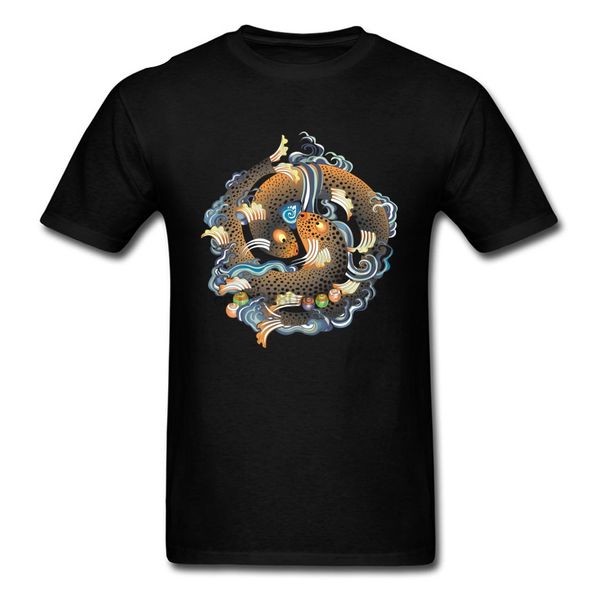 

funny design mandala lotus summer yin yang fish colorful japan carp tees student sport hooded sweatshirt hoodie t shirt