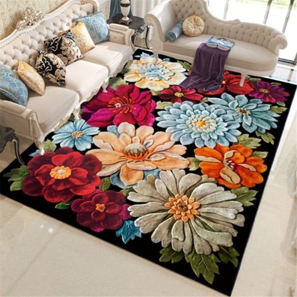 

3d floral printed large home carpets for living room bedroom area rug anti slip flowers carpet for kitchen floor mat home decor1