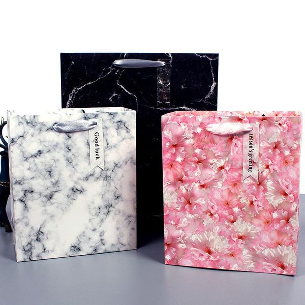 

gift wrap marble bags with handles wedding paper for box packaging happy birthday party favors boxes christmas