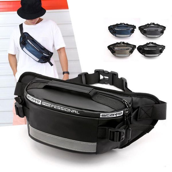 

2020 new men's small chest bag belt bag travel hiking cross body messenger shoulder backpack solid waist packs