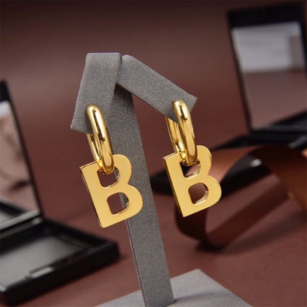 

stud earrings new exaggerated niche design sense personality, Golden