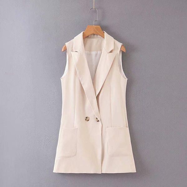 

women's jackets woah 2021 xl60-2242 european and american fashion sleeveless jacket, Black;brown