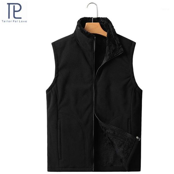 

men's fleece softshell vests autumn winter warm waistcoat mens casual sleeveless outwear jacket male brand clothing1, Black;white