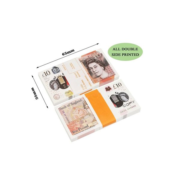 

pretend uk toy money paper copy banknote prop banknotes 100pcs/pack