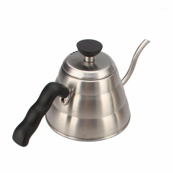 

1l large capacity coffee drip kettle 304 stainless steel gooseneck hand pot for coffee & household teakettle1