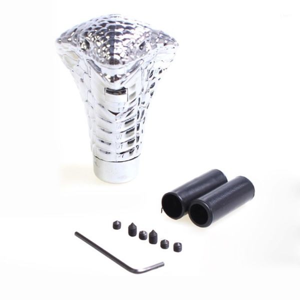 

universal car manual gear shift knob stick led eyes chrome cobra snake cool shift lever yan881