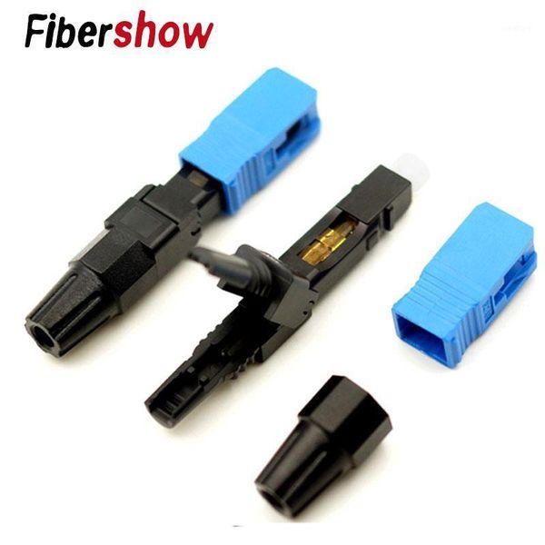 

sc optic fiber quick cold upc fast connector embedded fiber optic connector quick cold ftth sc single mode1